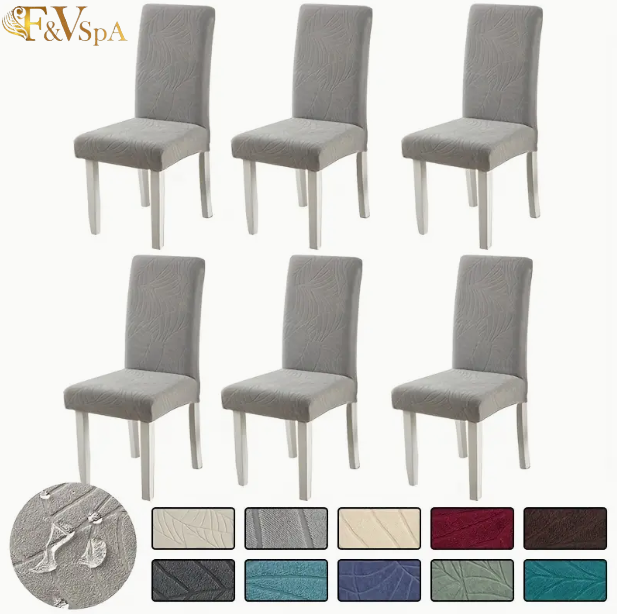 Fundas cubre sillas Jacquard con relieve hojas🍃 - Imagen 2