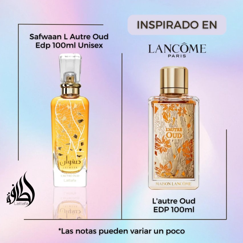 LATTAFA- Safwaan L Autre Oud Eau De Parfum EDP 100ml Unisex Perfume Árabe - Imagen 3