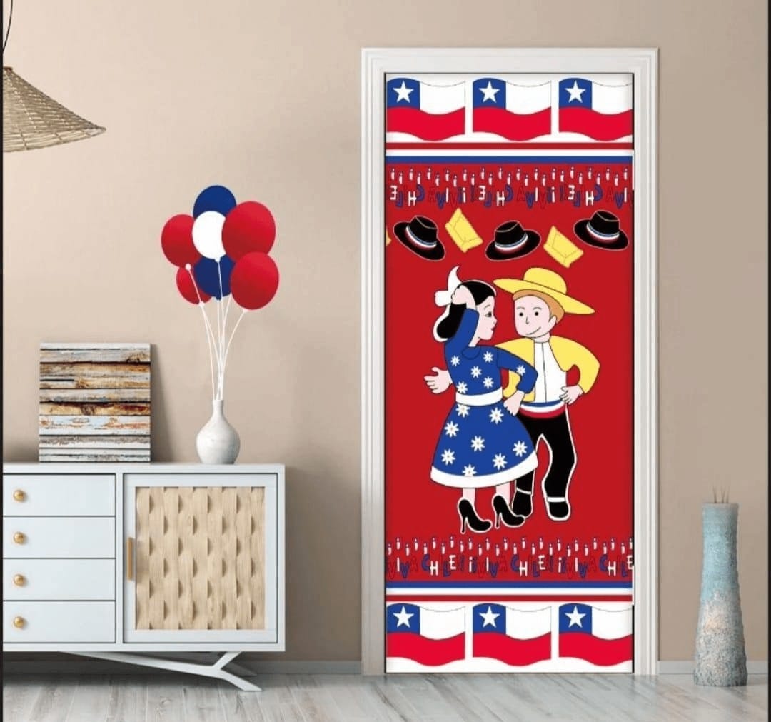 FUNDAS CUBRE PUERTAS-Hermosas Fundas Cubre Puertas Fiestas Patrias - Imagen 5
