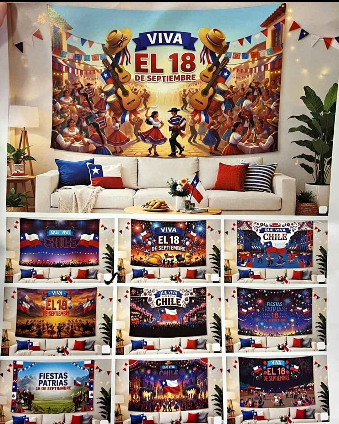 TAPIZ MURAL-Hermosos Tapiz Decomurales Fiestas Patrias - Imagen 5