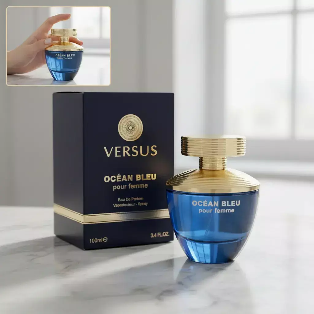 FRAGRANCE WORLD-Versus Ocean Bleu Pour Femme (EDP) 100ml Eau De Parfum Para Mujeres - Imagen 4